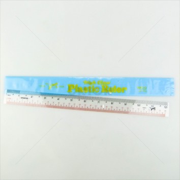 ตราเครื่องบิน ไม้บรรทัด PVC 12นิ้ว <1/72> ใส